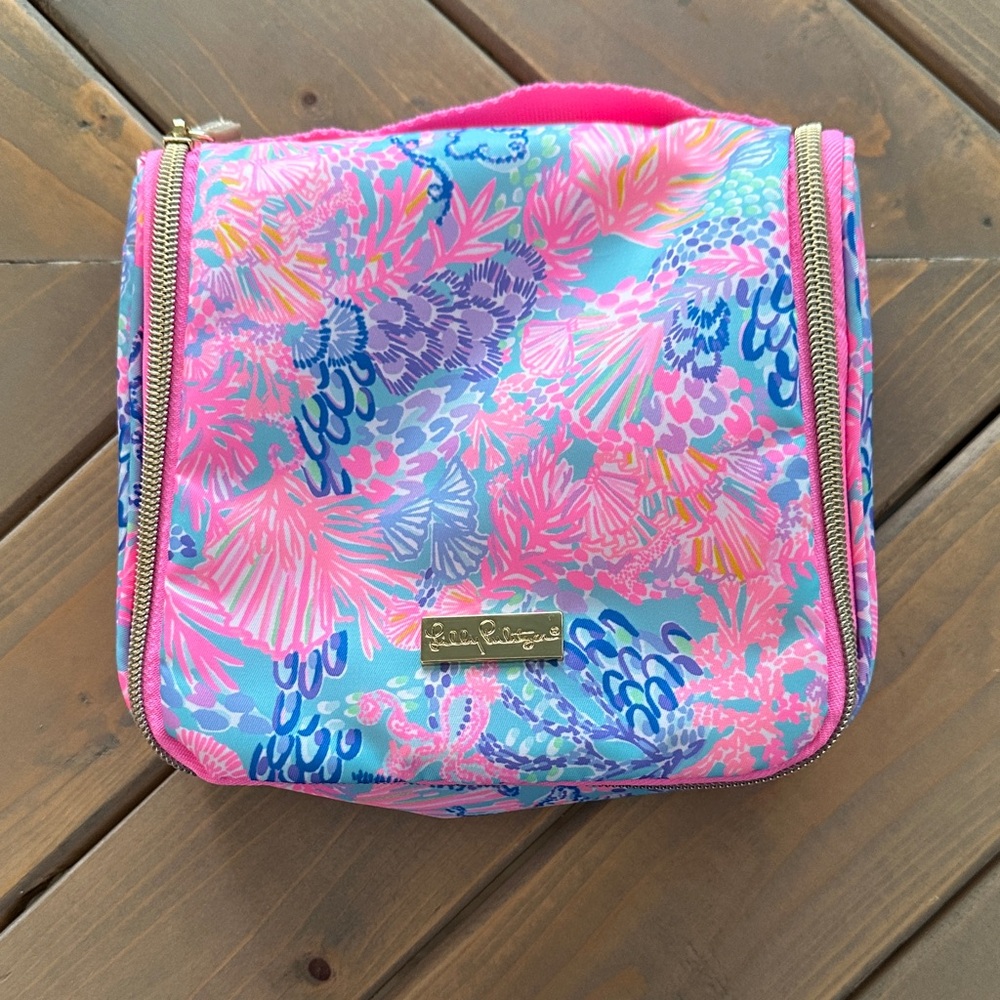 Lilly Pulitzer Pink and Blue Cosmetic Bag